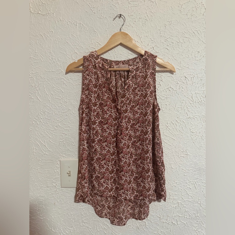 Philosophy Tank Top – Women’s XS – Floral Pink/Red